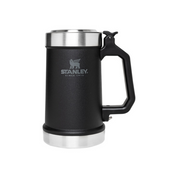 BEER STEIN CON TAPA Y ABRIDOR 710 ML NEGRO