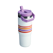 FLIP STRAW VARSITY CREAM LILAC STRIPE 887 ML